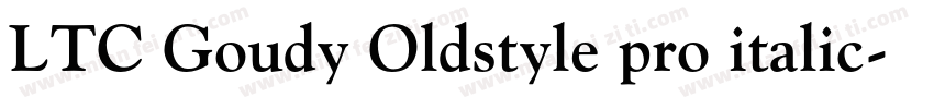 LTC Goudy Oldstyle pro italic字体转换